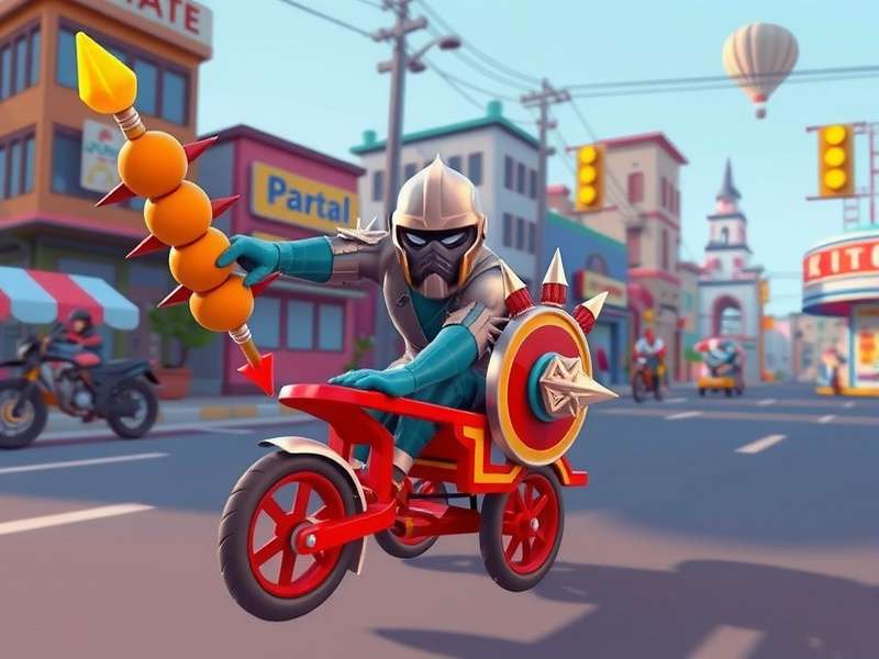 Kebab Spike Crusader auto rickshaw racing mini-game screenshot